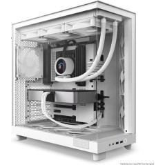 NZXT H6 Flow Tower Case ATX - Sleek White Design, No Power Supply, Ultimate Cooling & Performance!
